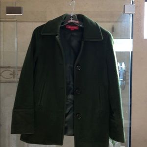 Green pea coat